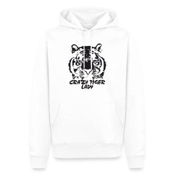 Crazy tiger lady in black - Männer Premium Bio Hoodie - Weiß - Vorne - Nico (187cm)