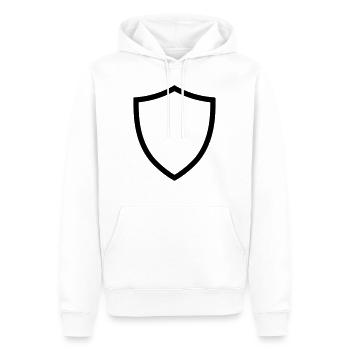 shield icon logo shape security - Men’s Premium Organic Hoodie - white - Front - Nico (187cm)