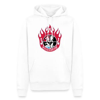 Flamme Feuerwehr Logo mod - Männer Premium Bio Hoodie - Weiß - Vorne - Nico (187cm)