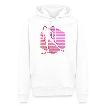 Ski de fond Classique Ski de fond féminin Patinage - Sweat à capuche Premium bio Homme - blanc - Devant - Nico (187cm)