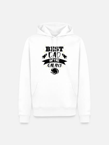 Best dad in the galaxy - Men’s Premium Organic Hoodie - white