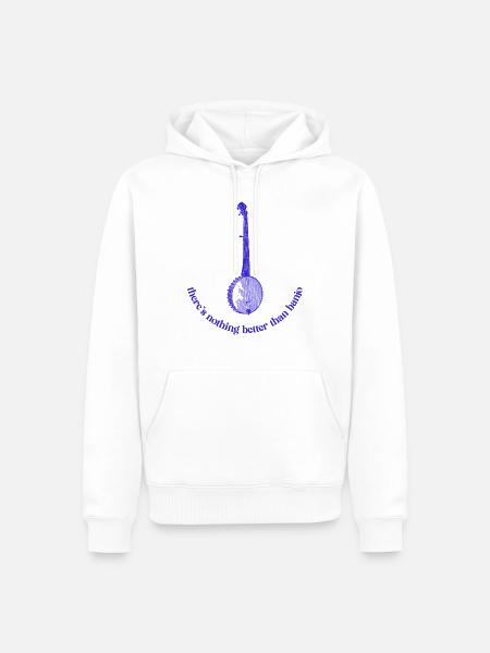 there's nothing better than banjo - Männer Premium Bio Hoodie - Weiß