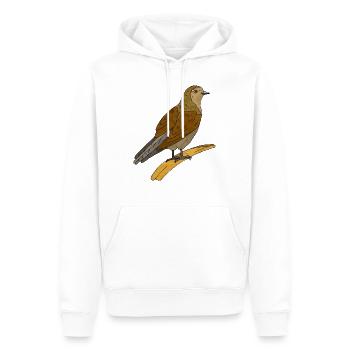 Oiseau - Sweat à capuche Premium bio Homme - blanc - Devant - Nico (187cm)