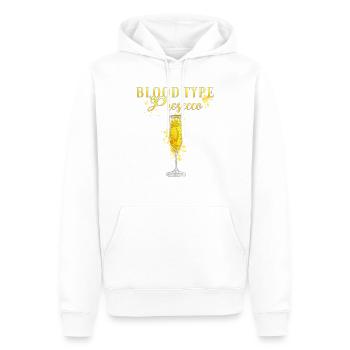 Bachelorette Party Blood Type Prosecco - Men’s Premium Organic Hoodie - white - Front - Nico (187cm)