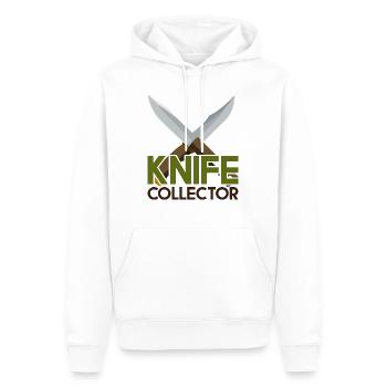 Knife Collector - Men’s Premium Organic Hoodie - white - Front - Nico (187cm)
