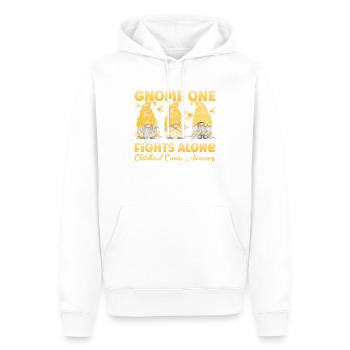 Gnome One Childhood Cancer Awareness - Männer Premium Bio Hoodie - Weiß - Vorne - Nico (187cm)