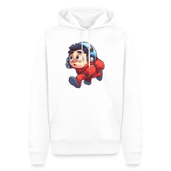 Créatures charmantes - Sweat à capuche Premium bio Homme - blanc - Devant - Nico (187cm)