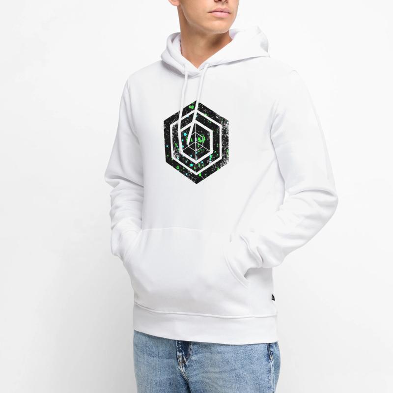 Codage géométrique du programmeur de programmation hexagonale Sweat à capuche Premium bio Homme