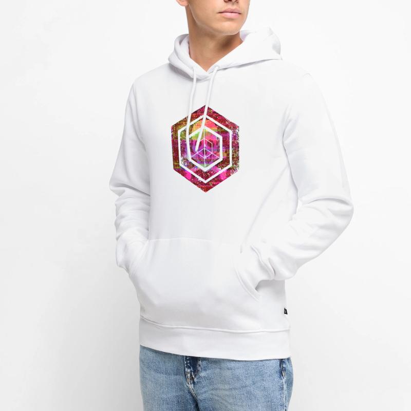 Codage géométrique du programmeur de programmation hexagonale Sweat à capuche Premium bio Homme