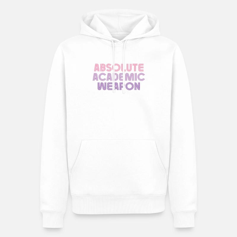 Studenten Absolute Academic Weapon - Männer Premium Bio Hoodie - Weiß