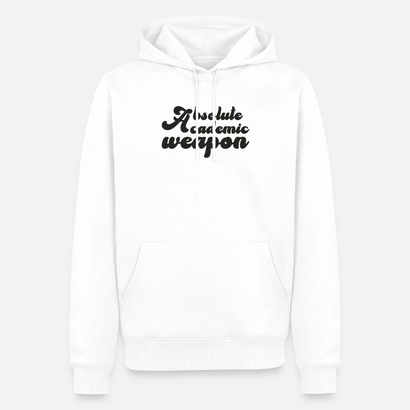 Studenten Absolute Academic Weapon - Männer Premium Bio Hoodie - Weiß