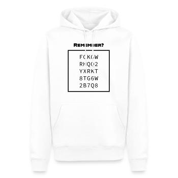 Windows XP Lizenzschlüssel Oldschool Nerds - Männer Premium Bio Hoodie - Weiß - Vorne - Nico (187cm)