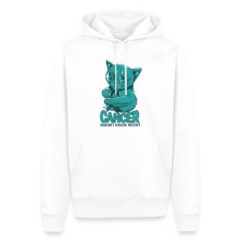Le cancer ne frappe pas le cancer du col de l’utérus - Sweat à capuche Premium bio Homme - blanc - Devant - Nico (187cm)