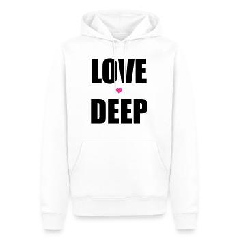 Amour profond - Sweat à capuche Premium bio Homme - blanc - Devant - Nico (187cm)
