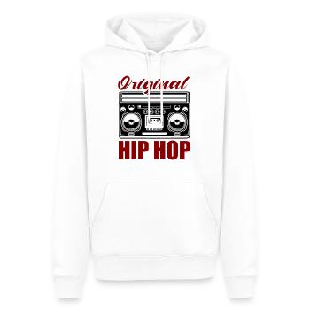 Original Hip Hop - Sweat à capuche Premium bio Homme - blanc - Devant - Nico (187cm)