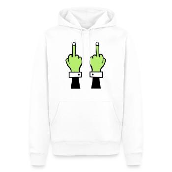 Zombie Main Majeur 2 - Sweat à capuche Premium bio Homme - blanc - Devant - Nico (187cm)
