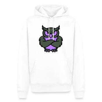 eule comic tier - Männer Premium Bio Hoodie - Weiß - Vorne - Nico (187cm)