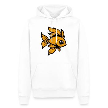 goldfisch fisch comic - Männer Premium Bio Hoodie - Weiß - Vorne - Nico (187cm)
