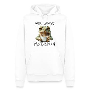 Kaffee Morgenmuffel Mitarbeiter Spruch Lustig Fun - Männer Premium Bio Hoodie - Weiß - Vorne - Nico (187cm)