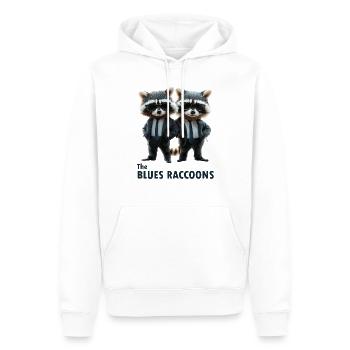 Les ratons laveurs bleus - Sweat à capuche Premium bio Homme - blanc - Devant - Nico (187cm)