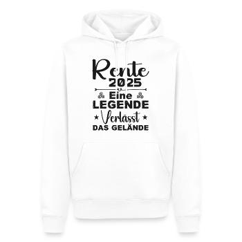 Pension 2025 - Une légende quitte le site - Sweat à capuche Premium bio Homme - blanc - Devant - Nico (187cm)