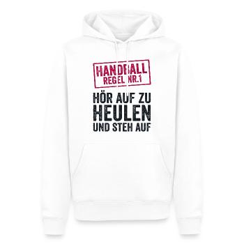 Handball TShirt Handballer Team Sport Geschenk - Männer Premium Bio Hoodie - Weiß - Vorne - Nico (187cm)