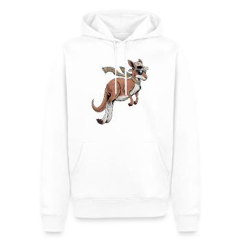 Kangourou élégant - Sweat à capuche Premium bio Homme - blanc - Devant - Nico (187cm)