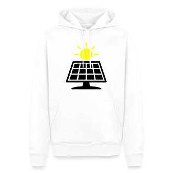 Panneaux solaires du système photovoltaïque - Sweat à capuche Premium bio Homme - blanc - Devant - Nico (187cm)