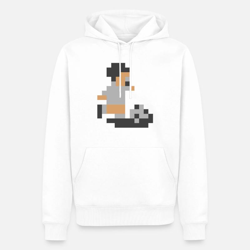 Sensi Pixel Man - Männer Premium Bio Hoodie - Weiß