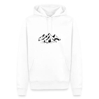Mountain 1 and Paragliding - - Men’s Premium Organic Hoodie - white - Front - Nico (187cm)