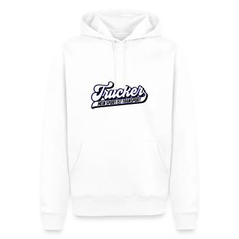 Trucker Mein Sport ist Transport | Farben änderbar - Männer Premium Bio Hoodie - Weiß - Vorne - Nico (187cm)
