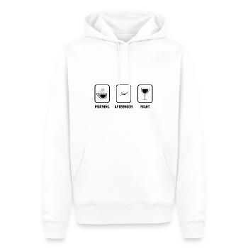 Morning, afternoon, night and glider - - Men’s Premium Organic Hoodie - white - Front - Nico (187cm)
