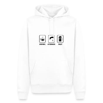 Tomorrow afternoon night and paragliding - ( - Men’s Premium Organic Hoodie - white - Front - Nico (187cm)