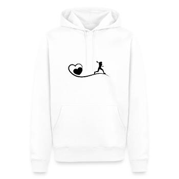 Herz und Tennis - - Männer Premium Bio Hoodie - Weiß - Vorne - Nico (187cm)