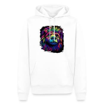 Paresseux Vêtements Chypystrie Étudiants Contrôleur Cool - Sweat à capuche Premium bio Homme - blanc - Devant - Nico (187cm)