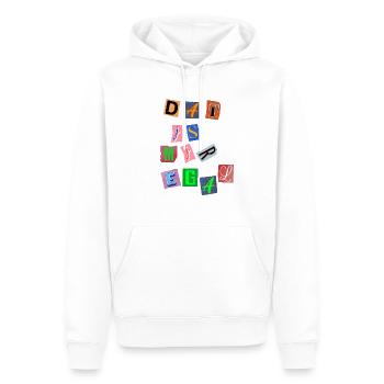DAT IST MIR EGAL - Männer Premium Bio Hoodie - Weiß - Vorne - Nico (187cm)