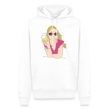 wein wine flasche glas bottle barrels glasses63 - Männer Premium Bio Hoodie - Weiß - Vorne - Nico (187cm)