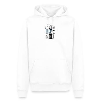 Oiseau - Sweat à capuche Premium bio Homme - blanc - Devant - Nico (187cm)
