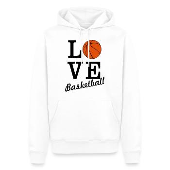 dear basketball - Men’s Premium Organic Hoodie - white - Front - Nico (187cm)
