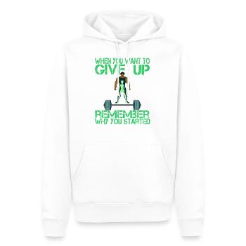 Fitness amusante bodybuilding sport de fitness cadeau - Sweat à capuche Premium bio Homme - blanc - Devant - Nico (187cm)