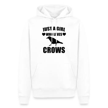 Rabe Krähe Geschenk Mädchen - Männer Premium Bio Hoodie - Weiß - Vorne - Nico (187cm)