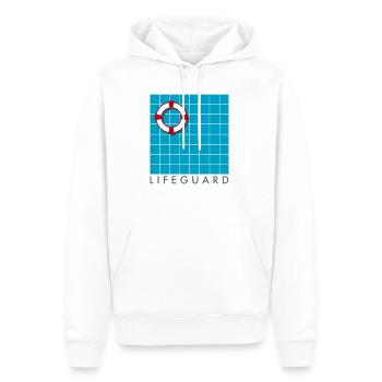 Bademeister - Männer Premium Bio Hoodie - Weiß - Vorne - Nico (187cm)