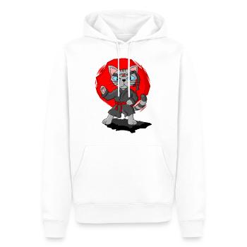 Karaté Blacksuit Cadeau pour les enfants - Sweat à capuche Premium bio Homme - blanc - Devant - Nico (187cm)