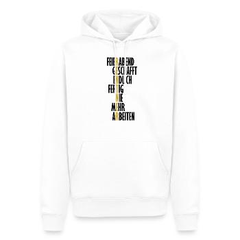 Ruhestand Wortspiel Rentner tolles Geschenk witzig - Männer Premium Bio Hoodie - Weiß - Vorne - Nico (187cm)