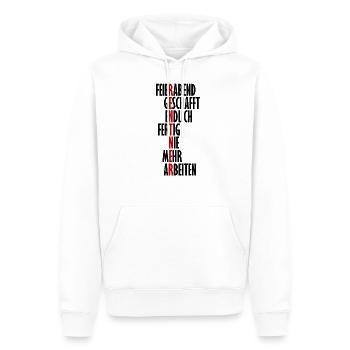 Rente Pension Geschenk Kollegen Abschied Rentner - Männer Premium Bio Hoodie - Weiß - Vorne - Nico (187cm)