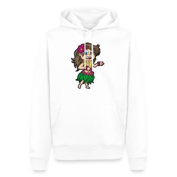 SEXY Hawaii Girl Bast Jupe Fleur Collier Hippie - Sweat à capuche Premium bio Homme - blanc - Devant - Nico (187cm)