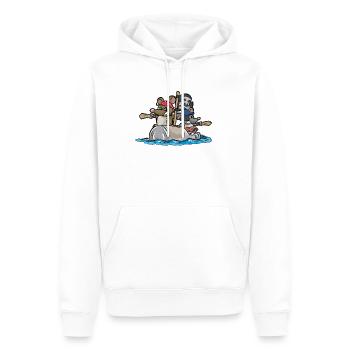 PIRAT Pirates Rats souris Pirates - Sweat à capuche Premium bio Homme - blanc - Devant - Nico (187cm)