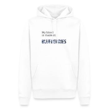My blood is made of Blueberries Heidelbeeren - Männer Premium Bio Hoodie - Weiß - Vorne - Nico (187cm)