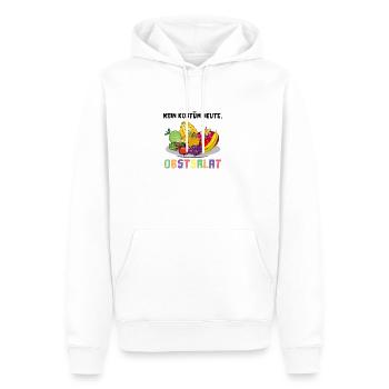 Mon costume aujourd’hui Salade de fruits - Sweat à capuche Premium bio Homme - blanc - Devant - Nico (187cm)