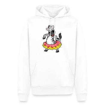 tanzendes Zebra Tütü Tutu Tänzer Tänzerin Tanz - Männer Premium Bio Hoodie - Weiß - Vorne - Nico (187cm)